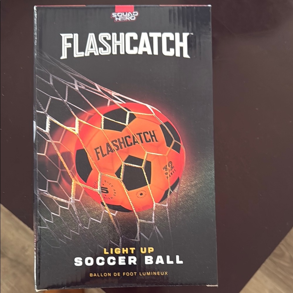 Light Up Soccer Ball - Orange and Black